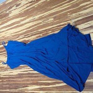 Royal Blue Sleeveless Maxi Jersey Dress